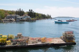 Boothbay Harbor with Lobster Traps