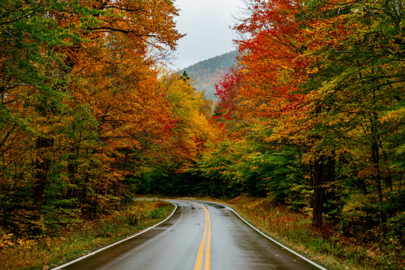 Fall in the white mountains of New Hampshire