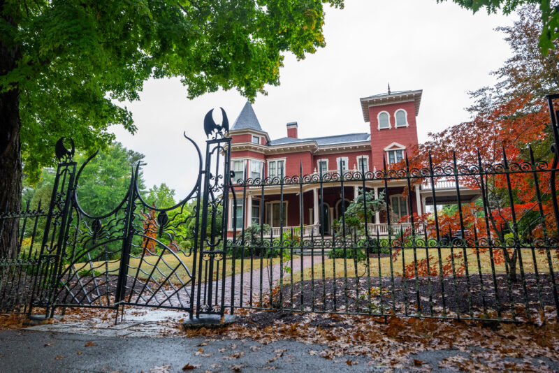 Fall at the Stephen King House in Bangor Maine